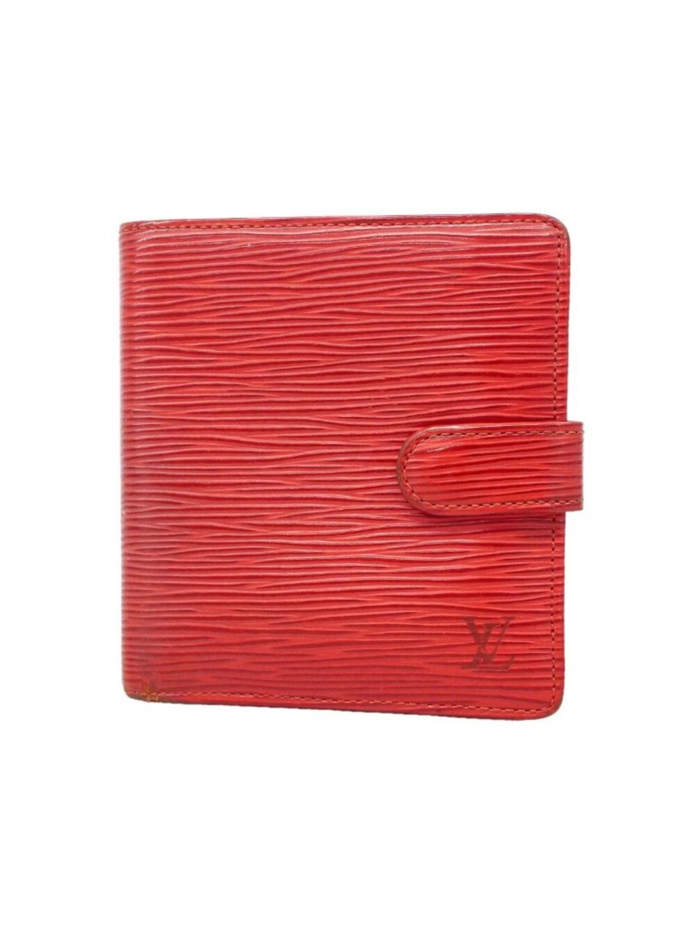 Louis Vuitton Wallet Epi Portefeuille Compact Castilian Red
